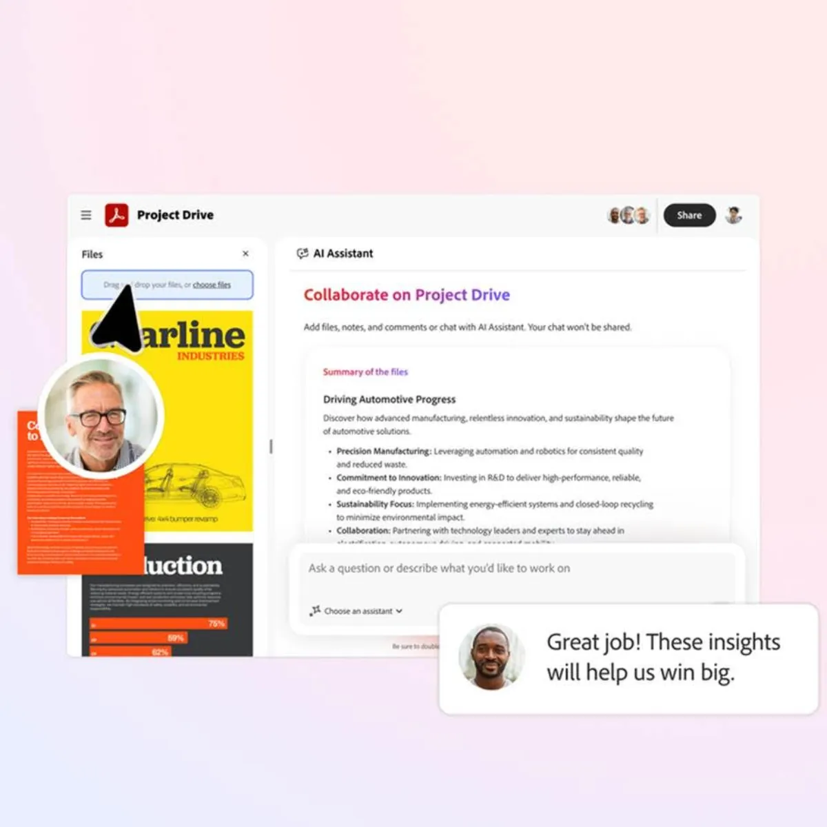 Adobe Acrobat 集成 AI 新功能：聊天编辑、一键生成演示与播客摘要
