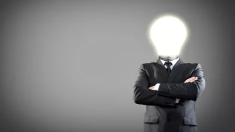 Business leader lightbulb