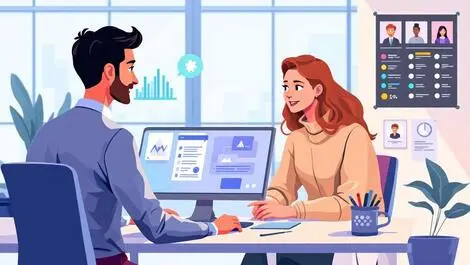 Professional office ai avatar role play training workplace skills development collaboration