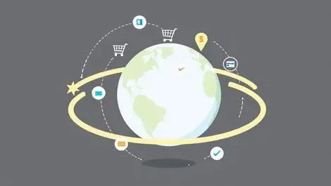 Globe shopping carts payment icons international ecommerce payment solutions