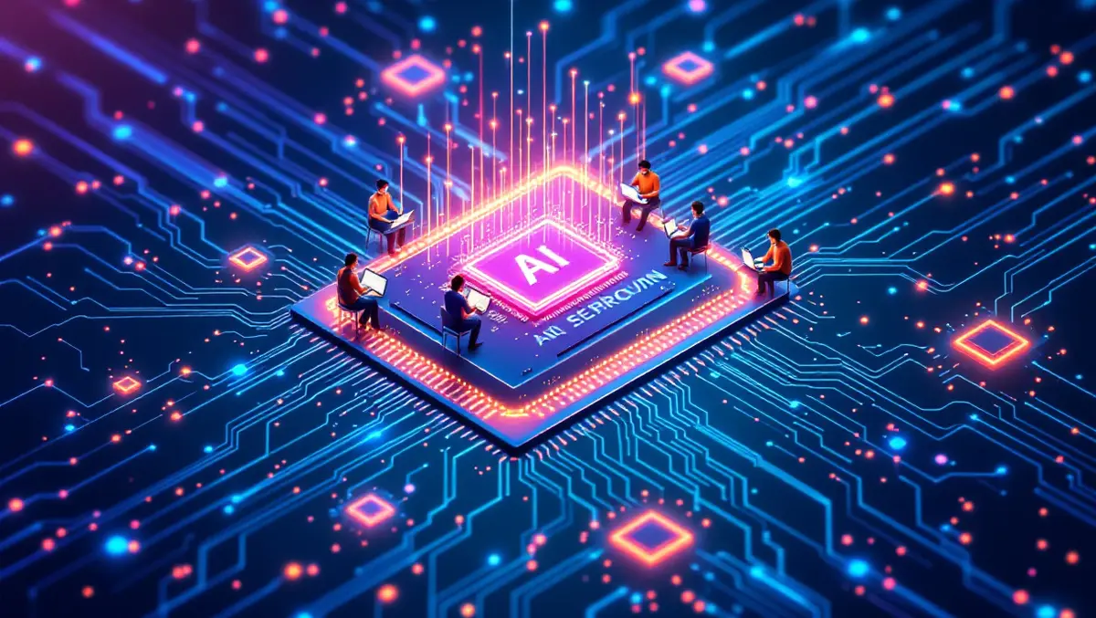 Semiconductor chip ai neural network patterns engineers collaboration innovation