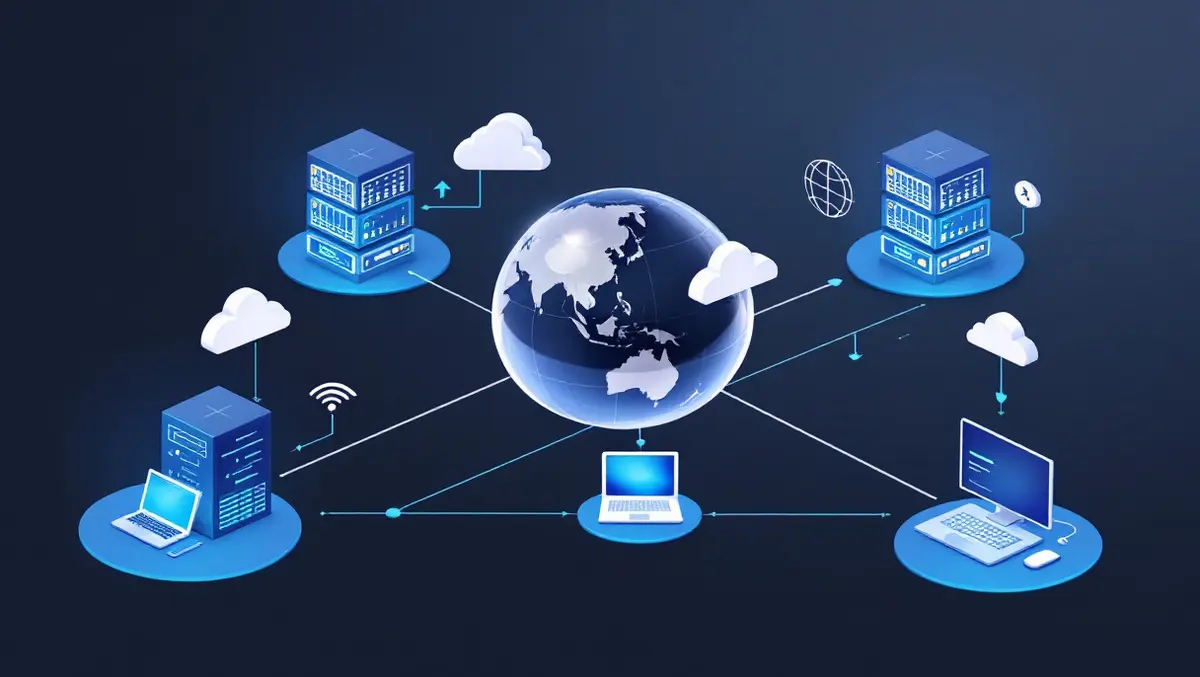Digital network diagram connected servers computers clouds apac 3d globe
