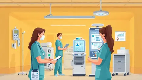Hospital staff automated machines administrative tasks uk modern efficiency