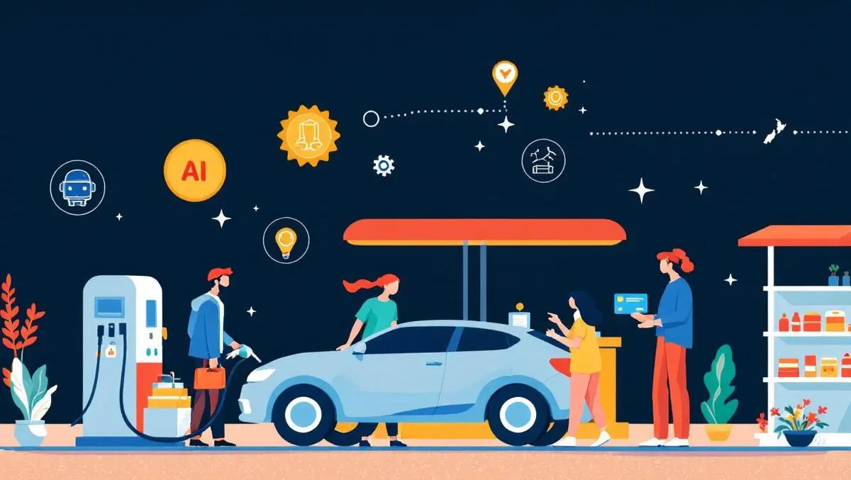 Illustration energy transport services ai customer rewards australia new zealand