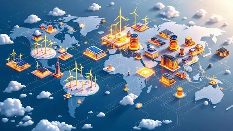 Renewable powered global data centers nordic gulf apac isometric