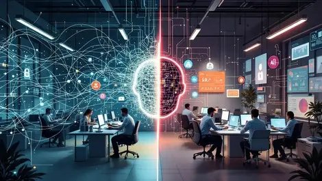 Chaotic vs controlled ai in modern corporate office data flows