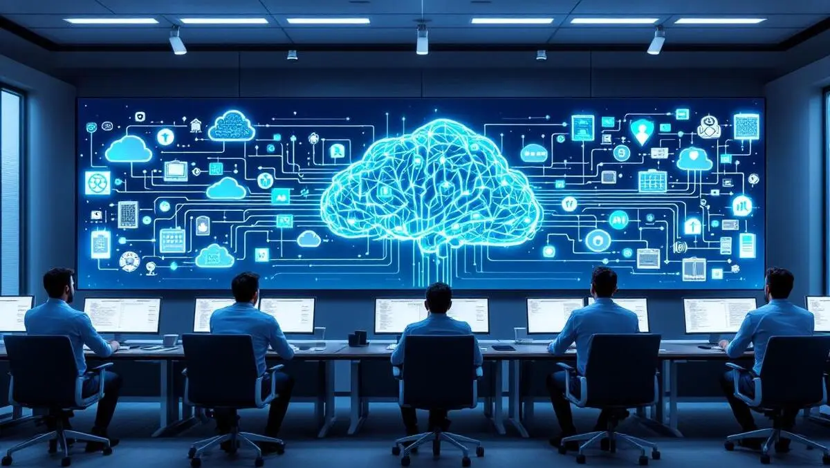 Enterprise it room legacy server racks to cloud ai migration scene