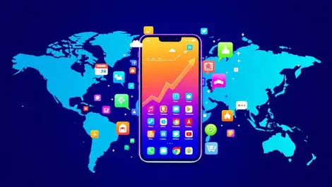 Global mobile app growth smartphone finance shopping gaming