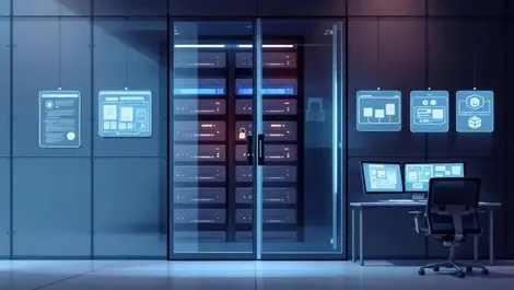 Us it security ops room zero trust glass server rack workstation