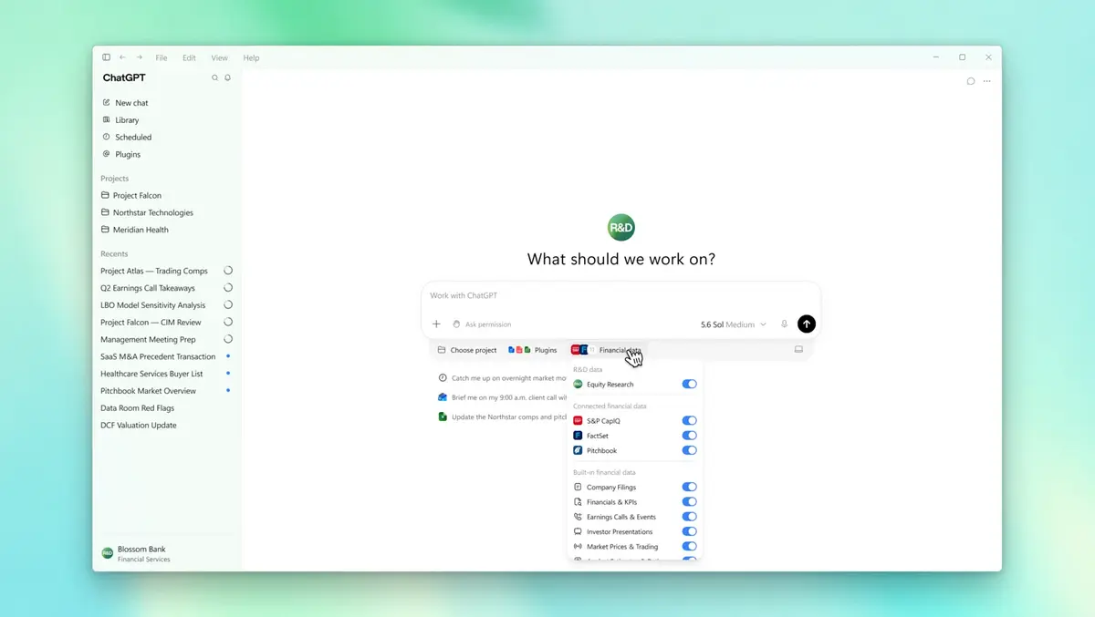 OpenAI launches ChatGPT platform for Financial Services